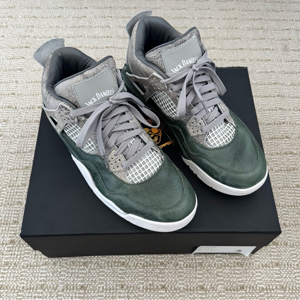 Jack Daniels Men's Green and Gray Sneakers, Rare